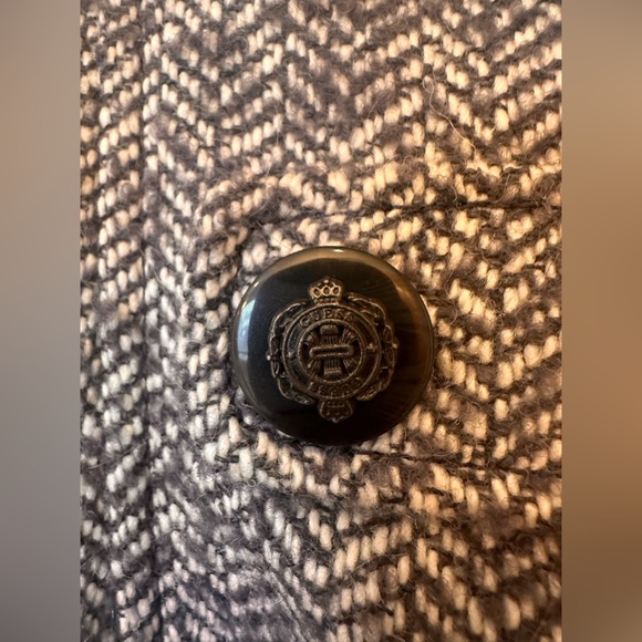 Guess Herringbone Sherpa Pea Coat Small - Picture 5 of 7